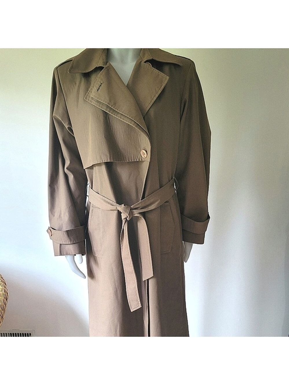 Vintage Tradition Sears Double-Breasted Trench Coat Size 10